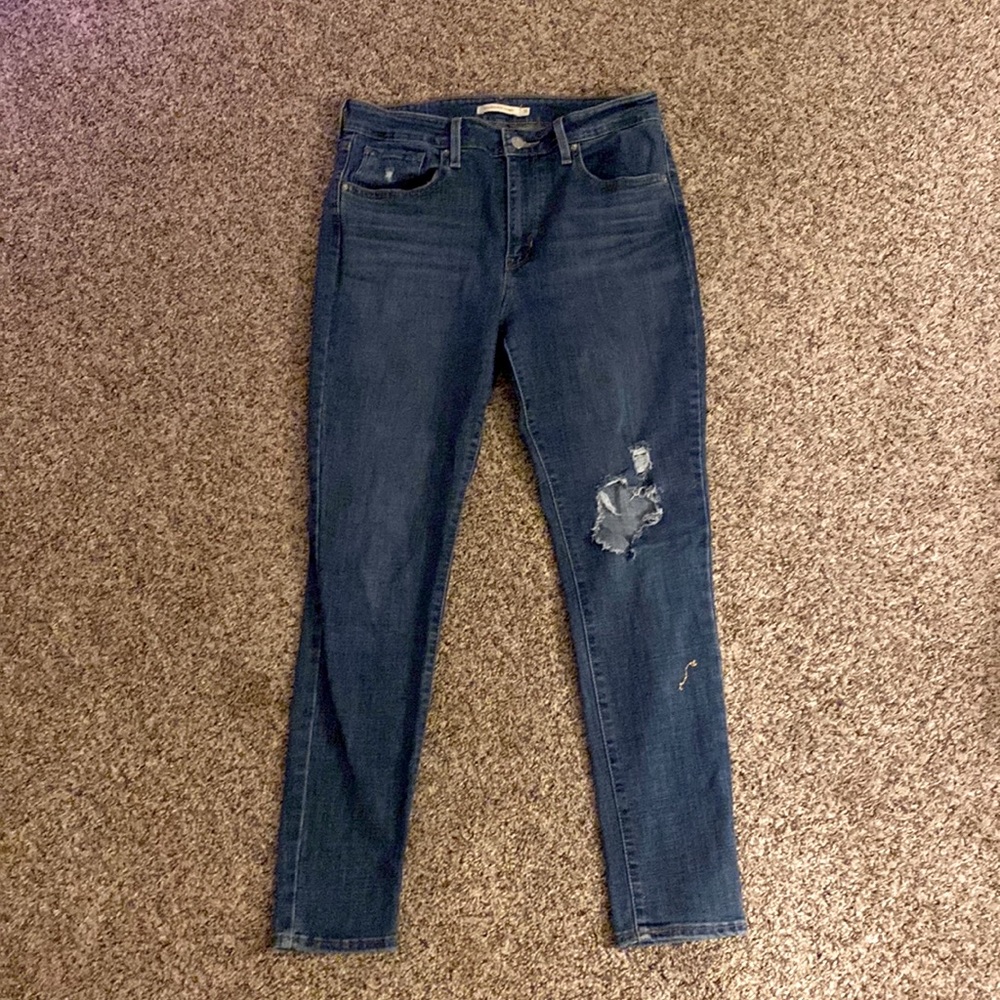 Levi high rise skinny jeans